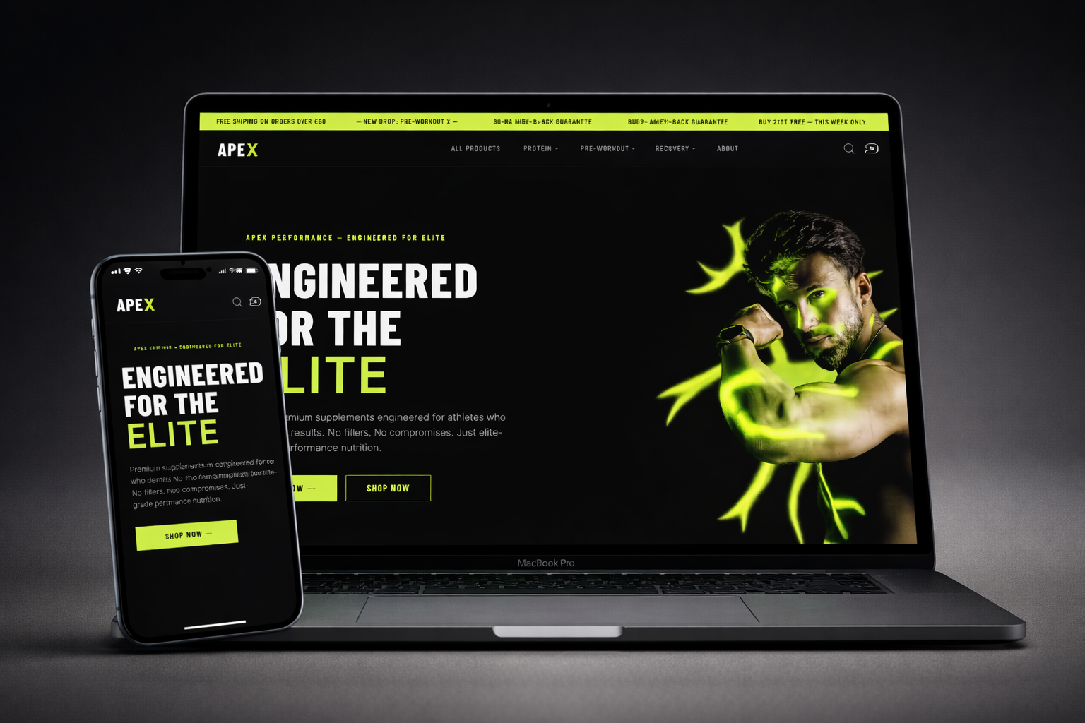 Demo tienda APEX Performance en Shopify